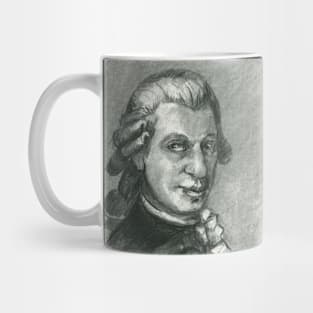 Wolfgang Amadeus Mozart - charcoal portrait Mug